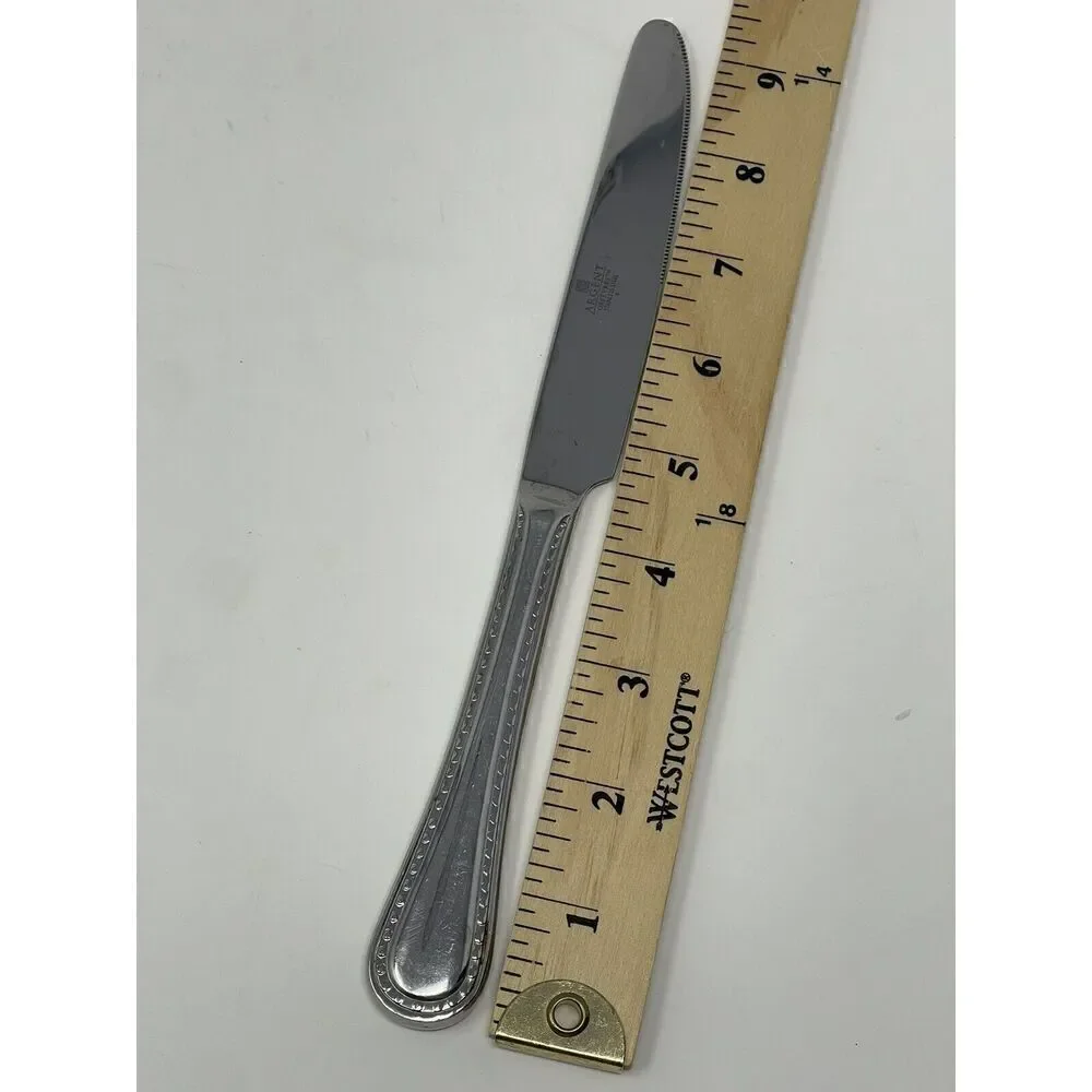 Argent Orfevres Stainless Pearl Dinner Solid Knives 9 1/2” Set Of 3